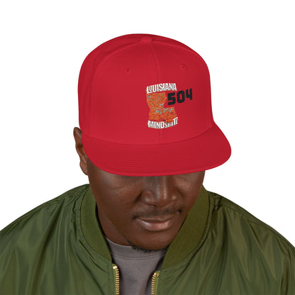 Trendy Embroidered Louisiana Mindstate 318 Snapback Hat, Urban Casual Cap, Gift for Him, Summer Accessory, Unisex Fashion