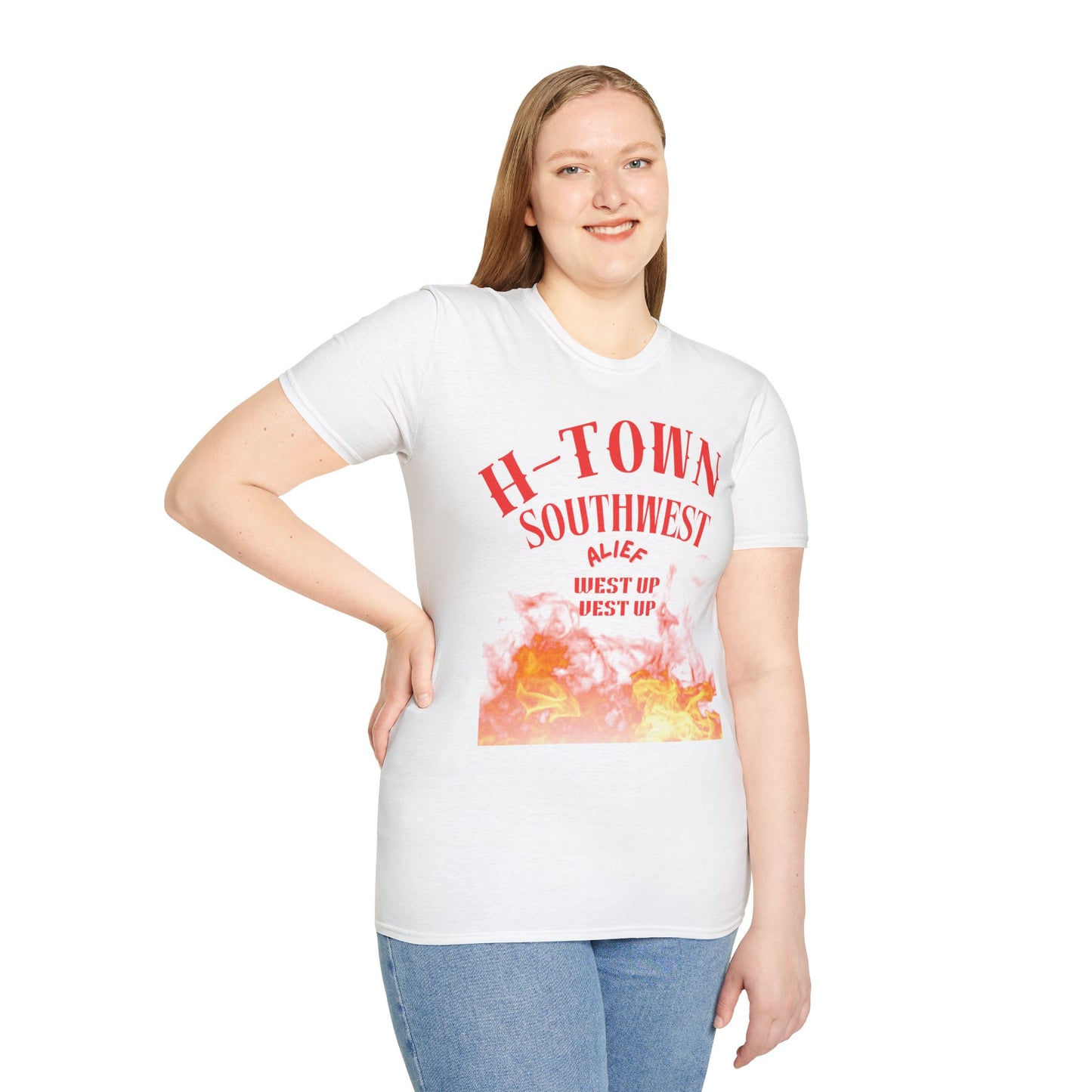 H-Town Southwest Alief Unisex T-Shirt, Casual Wear, Texas Pride Apparel, Festival Outfit, Gift for Texans, Summer Fashion