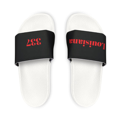 337 Louisiana Stylish Men's Removable-Strap Sandals | Casual Summer Footwear, Travel Shoes, Gift for Dads, Poolside Slides, Louisiana Theme