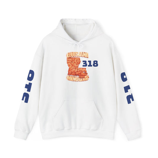 Louisiana Mindstate 318 Community Unisex Hoodie - Cozy Sweatshirt for Fall, Gift for Students, Casual Wear, Home Lounge, Travel Essentials