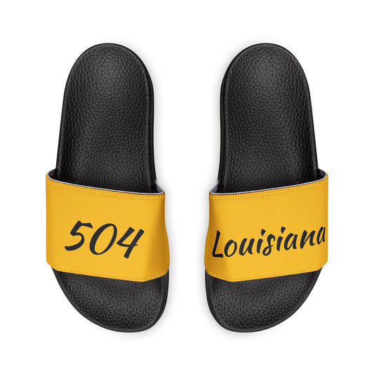 504 Louisiana Stylish Women's Removable-Strap Sandals with Customizable Text, Summer Footwear, Beach Sandals, Casual Slippers, Gift for Her