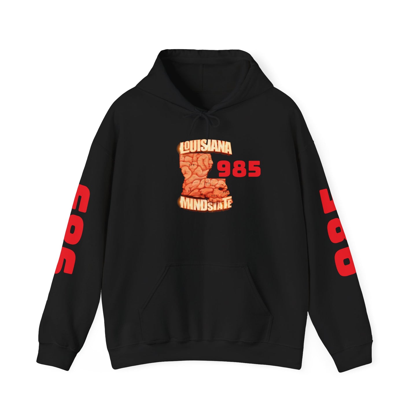 Louisiana Mindstate 985 Community Unisex Hoodie, Cozy Sweatshirt, Casual Streetwear, Gift for Him/Her, Fall Essentials, Louisiana Pride Apparel