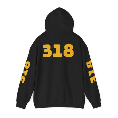 Louisiana Mindstate 318 Community Unisex Hoodie - Cozy Sweatshirt for Fall, Gift for Students, Casual Wear, Home Lounge, Travel Essentials
